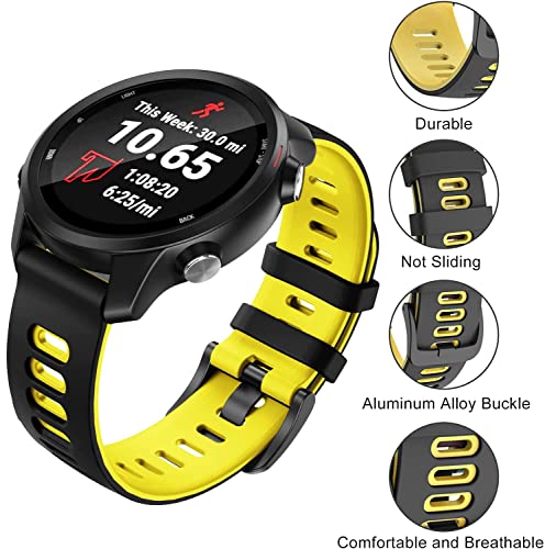 Image of Zitel Band Compatible with Fossil Gen 6 44mm, Gen 5 Carlyle, Garrett, Julianna, Gen 5E 44mm, Gen 4 Explorist HR, 22mm Silicone Strap