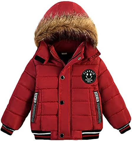 AMIYAN Toddler Boys Down Jacket Winter Jacket Hooded Thickened Warm Snowsuit Coat Parka Outerwear