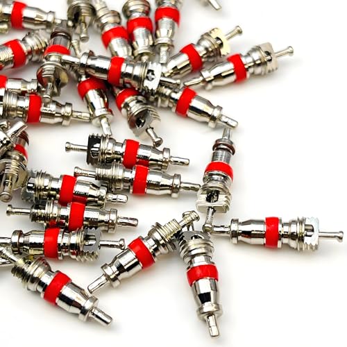 150Pcs Nickel-Plated Schrader Valve Cores,Tire Valve Stem Cores,Premium TPMS Safe, Schrader Valve Cores for Cars, SUVs, Bike and Bicycle, Trucks, Motorcycles and HVAC, Air Conditioning Applications