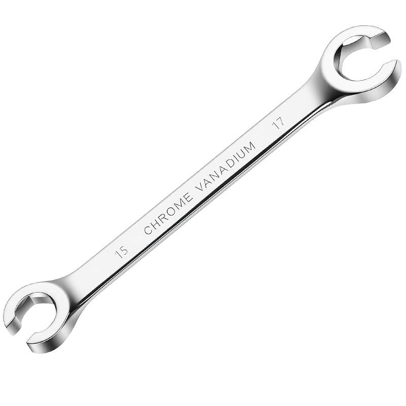 Chave para Porca Flangeada 15 x 17 mm, Chave de Boca Dupla Métrica com Deslocamento de 15° TIBOO DAY