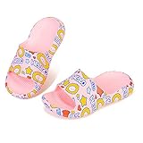  Kinder Clogs Pantoletten Bequeme Sandale Mädchen Jungen Gartenschuhe rutschfest Strand Hausschuhe Kids\' Sandal, 33/34 EU, Pink 0418
