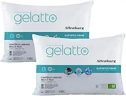 Altenburg Gelatto Travesseiro, 48x70cm, Suporte Firme, Toque Gelado, Kit com 2 Unidades, Branco