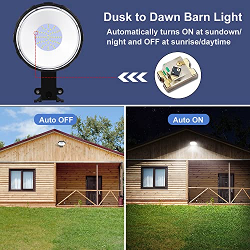 LED Barn Light, Dusk to Dawn Outdoor Lighting with 50W 4500LM 5000K Daylight, IP65 Waterproof Outdoor Security Flood Lights for Garage Yard Street Warehouse Use