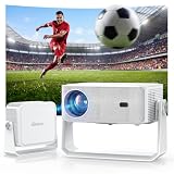 4K Outdoor Projector with WiFi and Bluetooth,2500 ANSI/Auto Focus & Keystone/Dolby Audio, Built-in Apps Compatible...