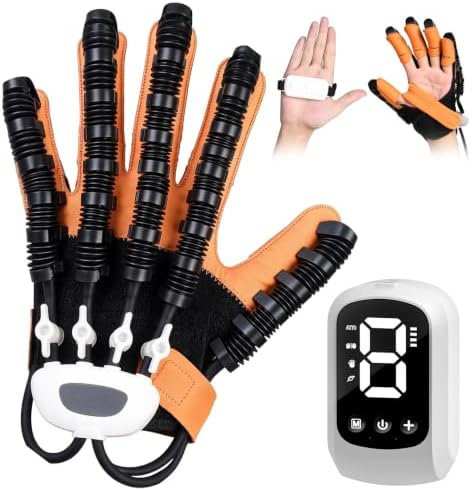 LRFORMB Rehabilitation Robot Glove for Stroke Recovery Hand Therapy, (M-R)