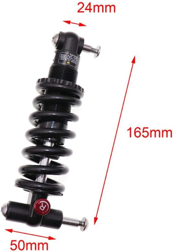 Bicycle Shock Absorbers, Rear Shock AbsorberAdjustable Suspension Shocks Spring Bike Downhill 125 1000 1250 Lbs Scooter 258(125mm 24 24 2500lbs)