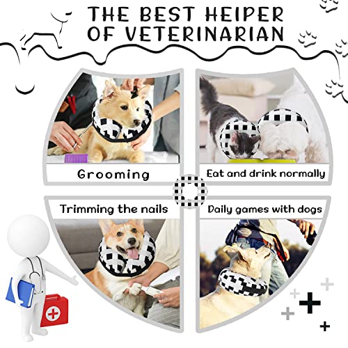 Image of Inflatable gentlegrid Protective Dog Donut Cone Collar for Dogs Cats-Soft Recovery Adjustable E-Collar Dog Neck Donut Cone Alternative After Surgery to Prevent from Biting Licking Scratching