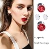 Spiritlele 12 Pairs Magnetic Earrings Set Crystal Clip on Non Piercing Fake Stud Earrings