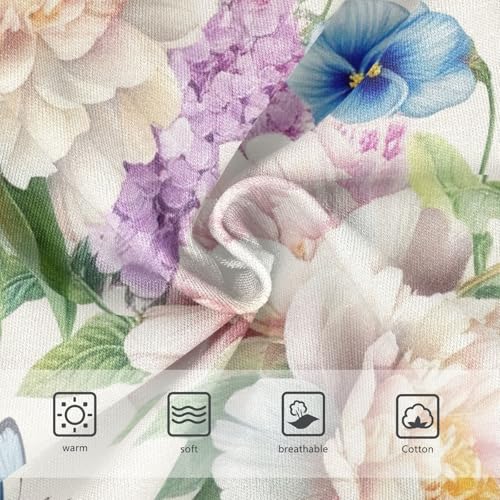 Cotton Girls Underwear Toddler Floral Cream Colorful Peonies Panties Little Girl Funny Briefs Girls Undies 2t3