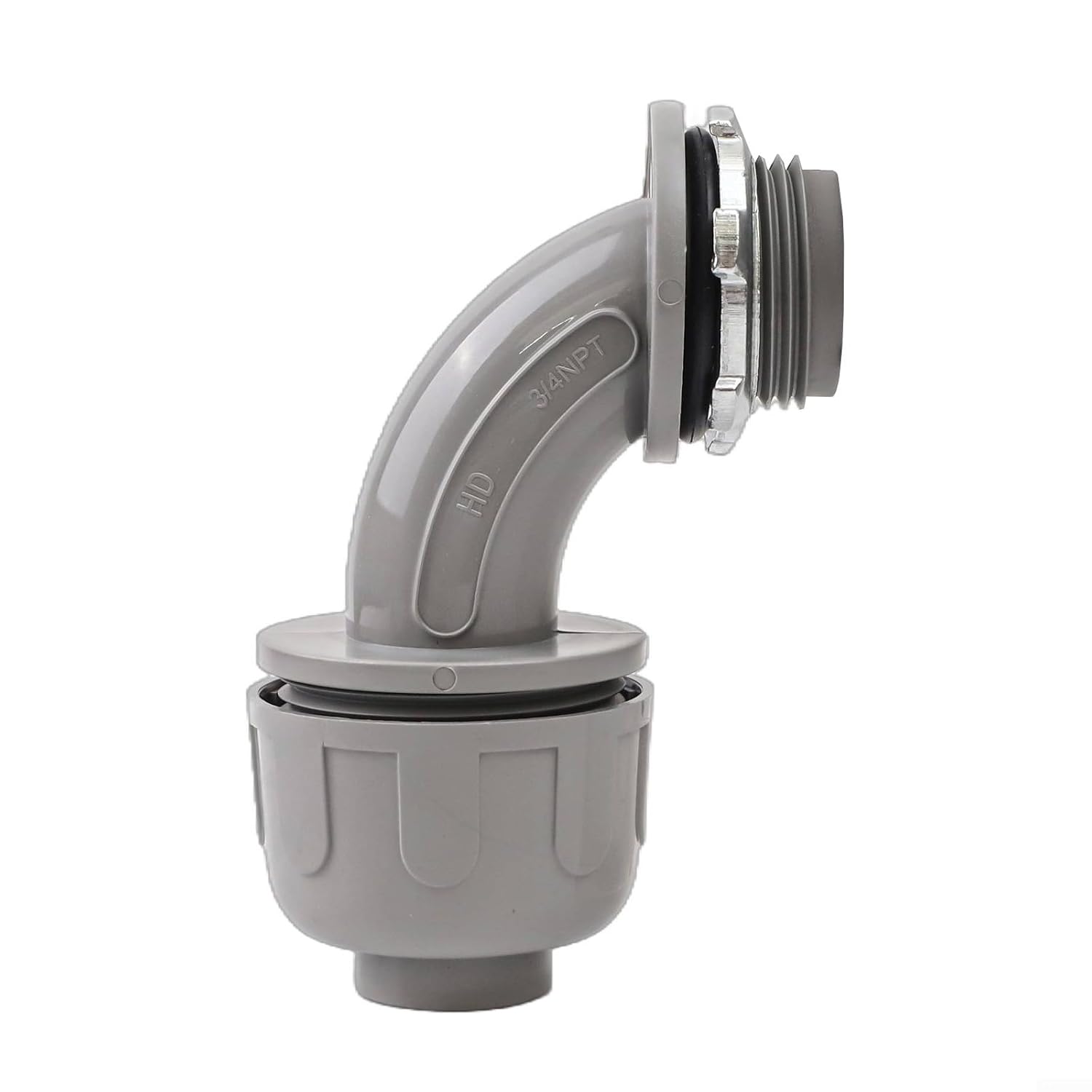 Non-Metallic Tight Connectors for Electrical Systems - 20 Pack PVC Straight and Elbow Fittings (3/4 inch) - Waterproof and Durable