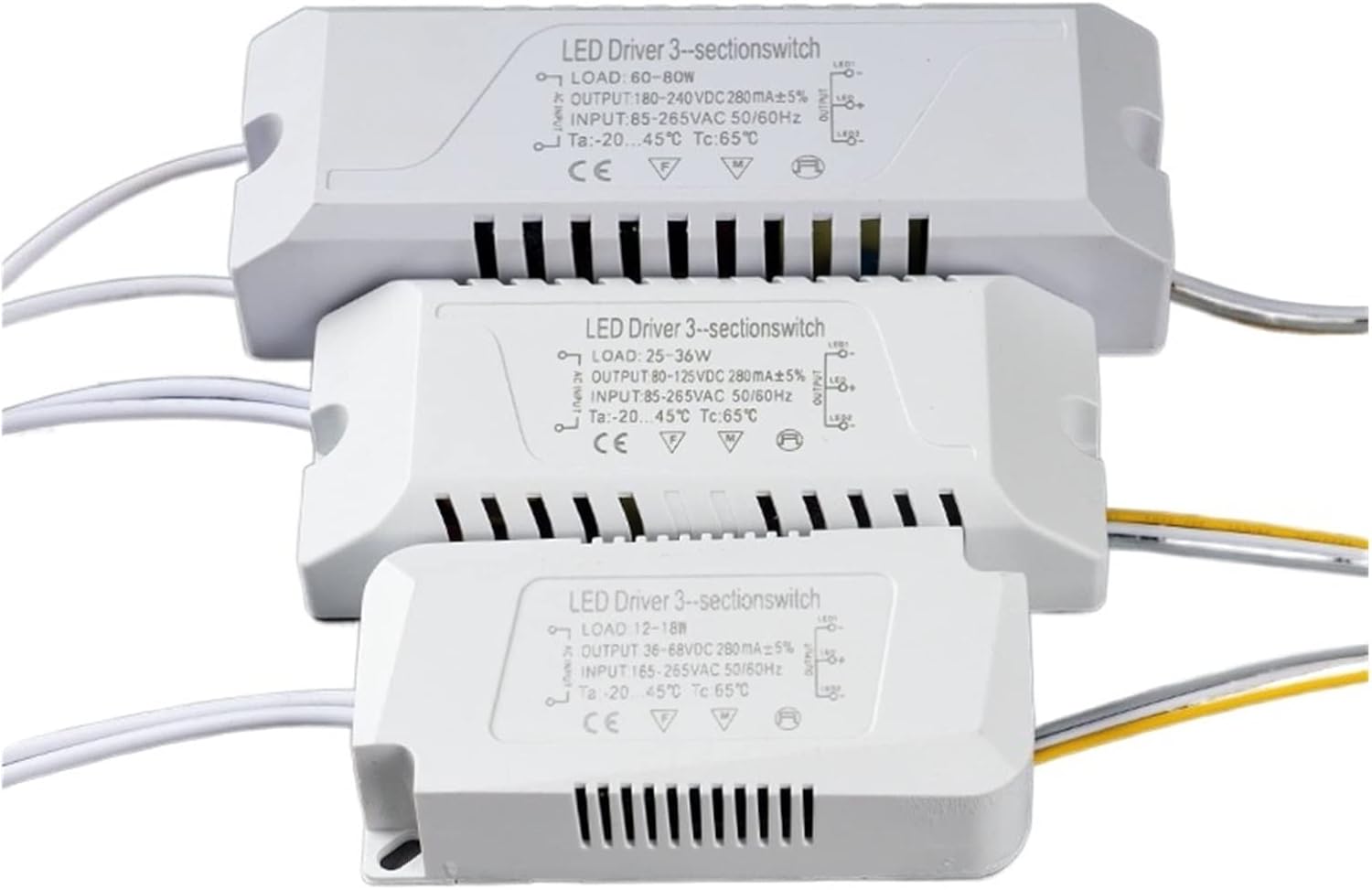 LED Driver Power Supply Dual Color Isolation Wide Voltage Home Ceiling lamp 110V220V(36-50W)