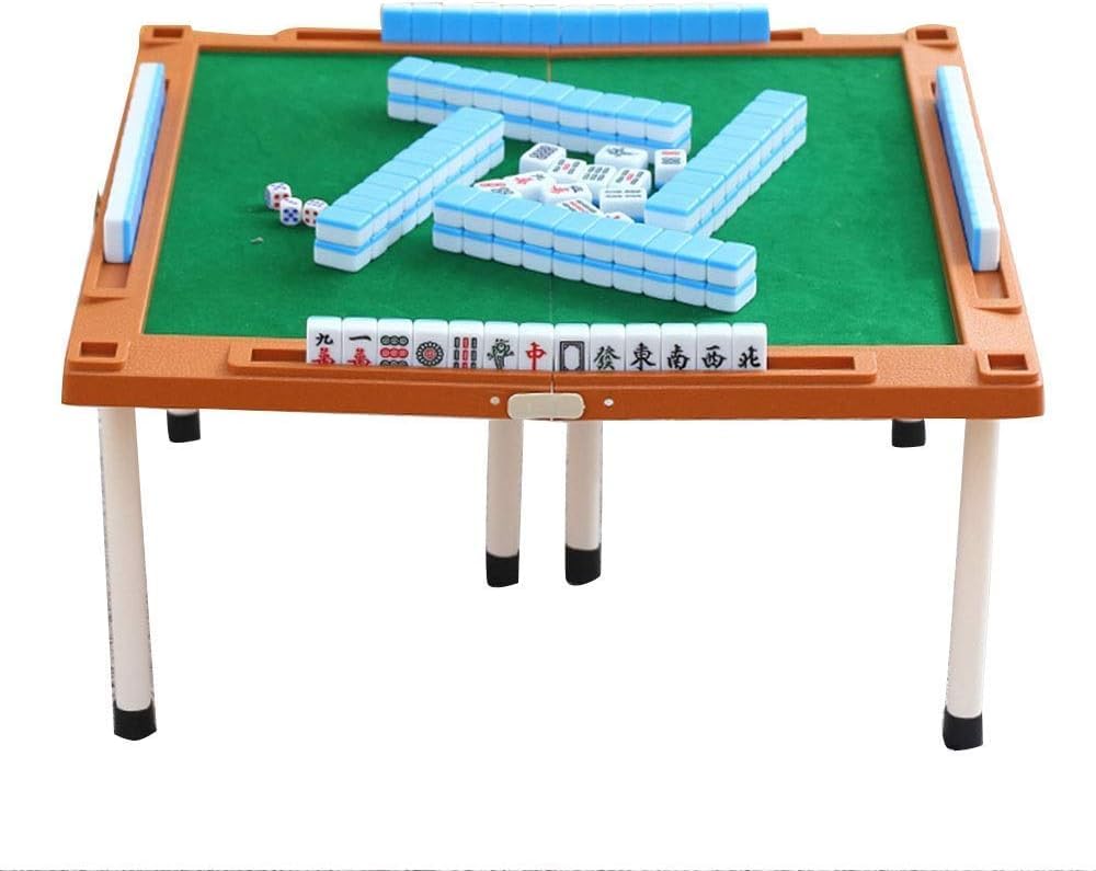 Pakiet gier Mini 22mm Mahjong Mahjong Set Gathering Party Game Tradycyjna gra z Mini Stołem(Green)