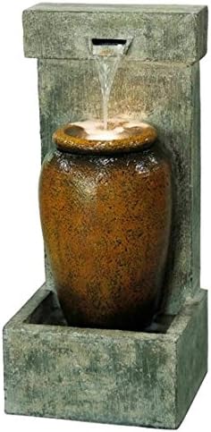Direct Global Trading Cascading Urn Modern Water Feature with LED Lights