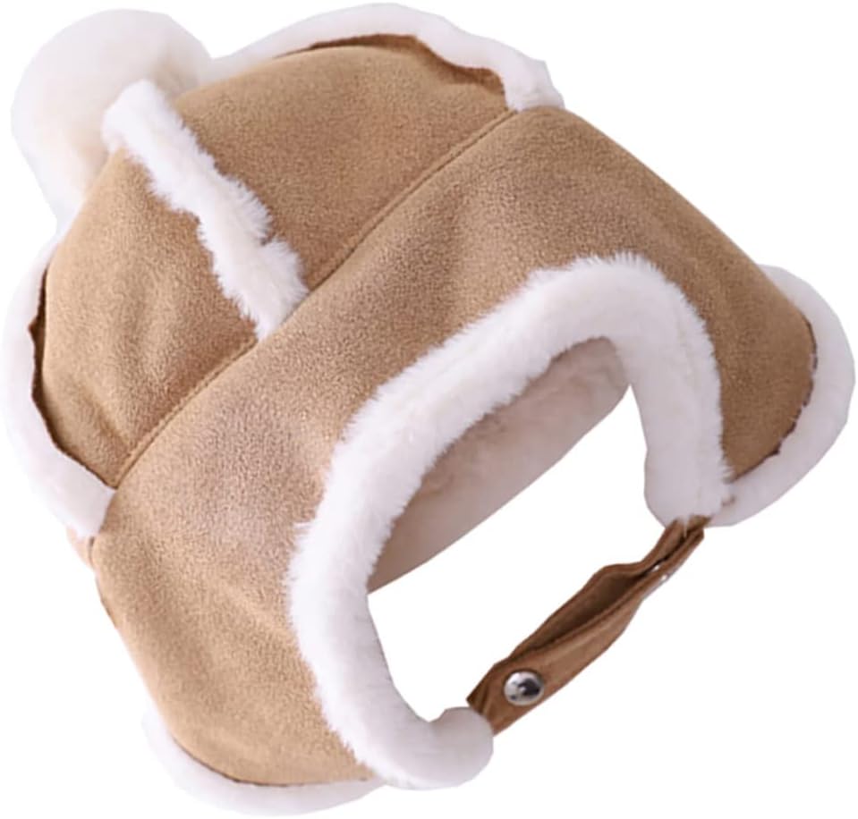 Boys and Girls Winter Hat Plush Thickening Ear Cover Warm Hat for Toddlers