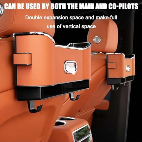 Organizador 3 en 1 para asiento trasero de auto con portavasos miniatura 4