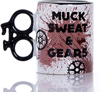 Boxer Gifts Muck Sweat and Gears Ceramic Mug Novelty Bike Gift for Him Or Her