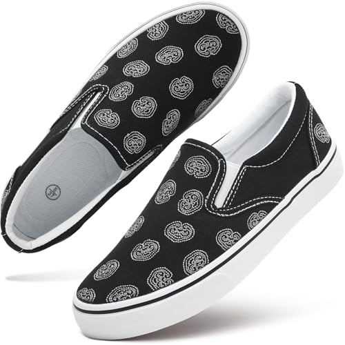 Image of Women's Canvas Slip On Sneakers Non Slip Loafers | low top non slip on walking breathable casual comfortable fashion tennis