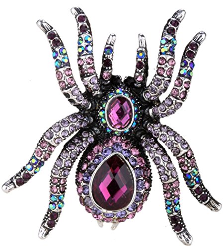 YACQ Spider Pin Brooch for Women, Spider Necklace Pendant for