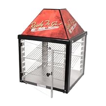 Wisco 690-16-2 Food Warming and Merchandising Cabinet, 2 Shelves/Doors, Black