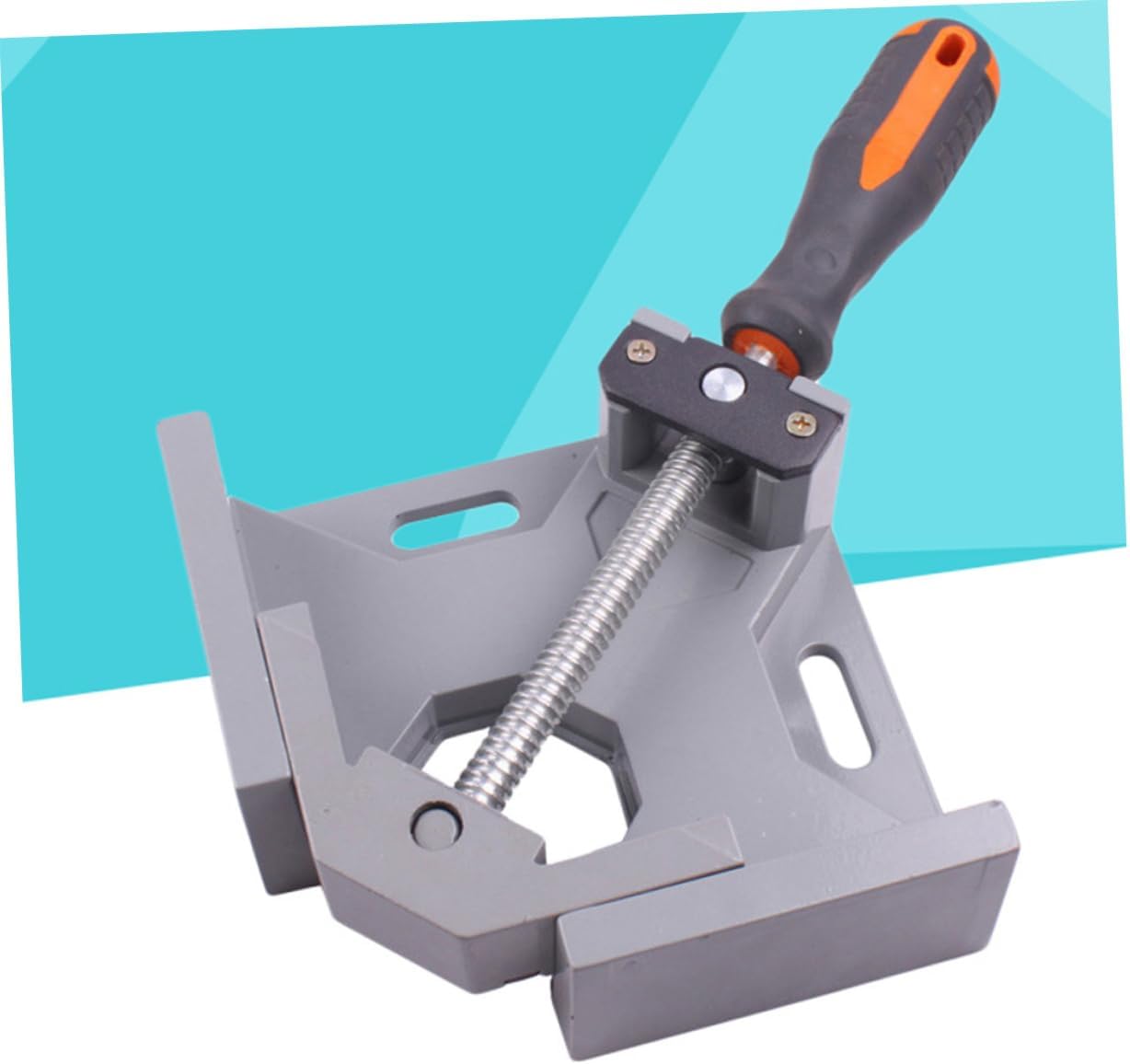 Artibetter 90degree Clamp Right Angle Clamp Woodworking Vise for Photo Frame Aluminum Alloy Corner Vise Single Handle Grey