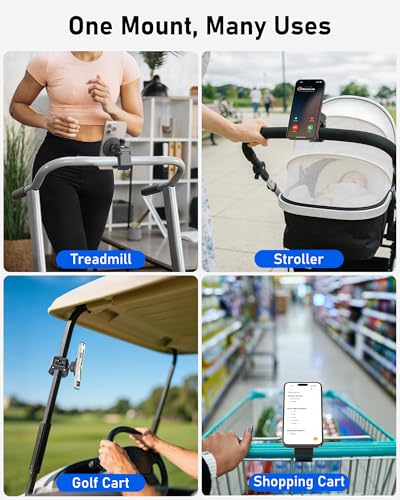 Phone Holder for Peloton Bike, Magnetic Phone Mount Clamp for Spin Bicycles - image 2