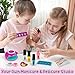 Kids Foot Spa & Nail Kit - Kids Spa Day Kit for Girls with Mask Foot Bath and Nail Dryer - Manicures Pedicure Toy Kit Nails Art Salon Girl Stuff - Christmas Birthday Gifts for 6 7 8 9 10-12 Year Old