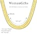 Chunky Gold Herringbone Choker Necklace for Women – 14K Gold Plated Dainty Snake Chain Choker, Trendy Simple Long Layered Jewelry Non Tarnish, 8mm, 14 Inch & 2 Inch Extended Chain, Gift for Her