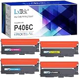 LxTek Compatible Cartouches de Toner Remplacement pour Samsung CLT-P406C CLT-406S pour Xpress SL C410W C460W C460FW CLX-3300 CLX-3305 CLX-3305FW CLX-3305FN CLP-360 (Noir Cyan Magenta Jaune, 4-Pack)