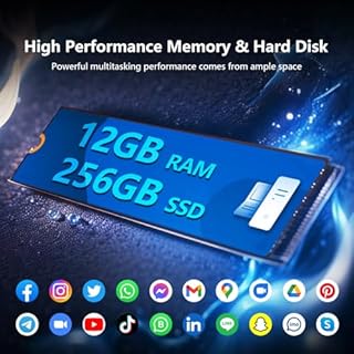 YOZISUAN 10.1" 2 in 1 Tablet/Laptop Computer, 12GB RAM+256GB SSD, Touchscreen Laptops with Stylus and Keyboard, M3-8100Y Processor(up to 3.40GHz), Backlit Keyboard,WiFi 5, BT 5, HDMI, Dual Camera