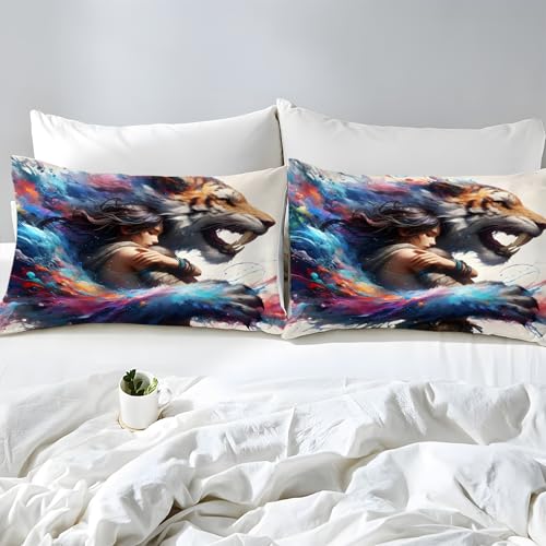 Housse de Couette Super Doux et Respirante 200x200 cm avec Fermeture Éclair Invisible
