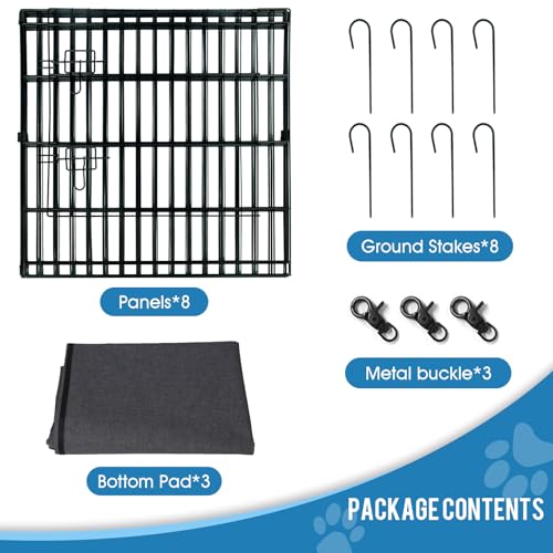 Artmalle Cercadinho para Animais de Estimação com 8 Painéis, 24