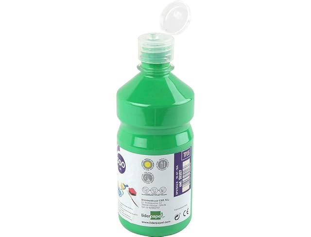 Foto 2 de 3 de TEMPERA LIQUIDA LIDERPAPEL ESCOLAR 500 ML VERDE