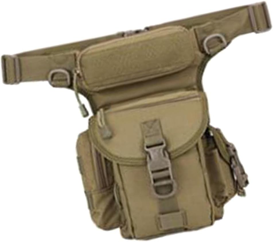 Waist Packs Utility Pouch Bag | Drop Leg Thigh Rig for Outdoor Hiking, Hunting, and Cycling | 800D Oxford Cloth Cross Over Hip Bag with Adjustable Straps - Army Green