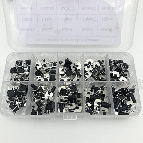 Micro interruptor tactil 6x6 kit de boton de llave PCB interruptores tactiles SMD Dip 100 ud 3