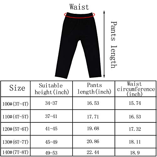 8 Pieces Girls Capris Leggings Cottom Cropped Leggings School Uniform Pants For Girls, 8 Colors (4T-5T) Multicolored #TOP1
