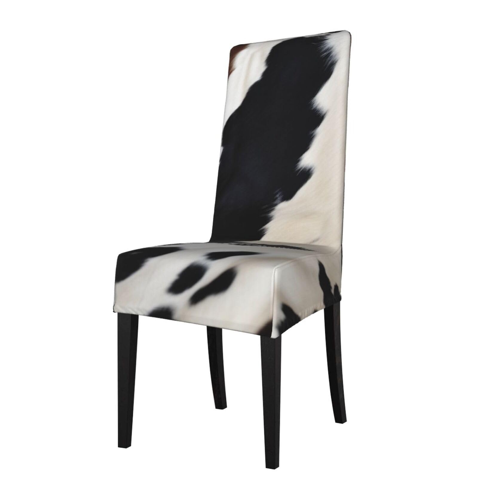 WPKJU Cowhide Print Dining Chair Covers Removable Chair Seat Covers Decorative for Kitchen & Bar Stools