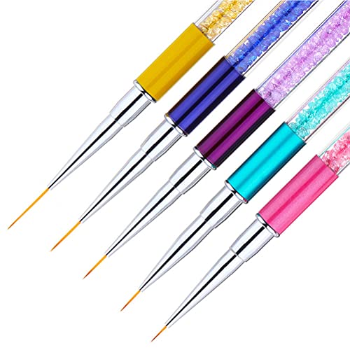 10 Stück Nagel Kunst Malerei Zeichnung Pinsel Set,Acryl Nagel Kunst Pinsel Professionell Nail Art Pens Enthalten 5 Stück… – Bild 3