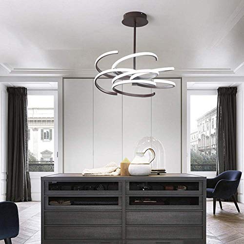 Plafonnier LED marron et blanc à lumière chaude en aluminium