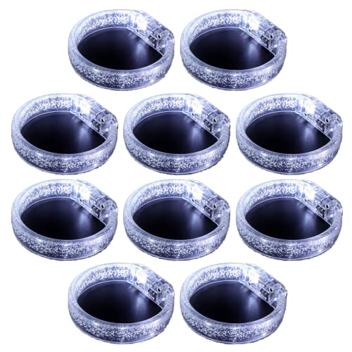 DAOKEY Pulseiras de Led com Luzes Brancas, Lembrancinhas para Festas, Brinquedos e Artigos para Aniversário, Halloween, Carnaval e Festas Infantis, Estojo Transparente,pct com 10un