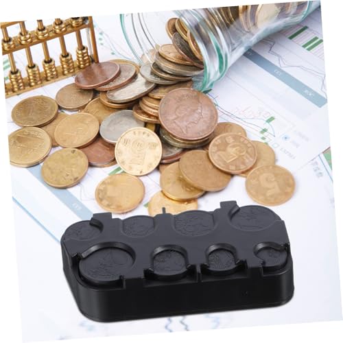 Caja organizadora de monedas grande portátil de plástico miniatura 5