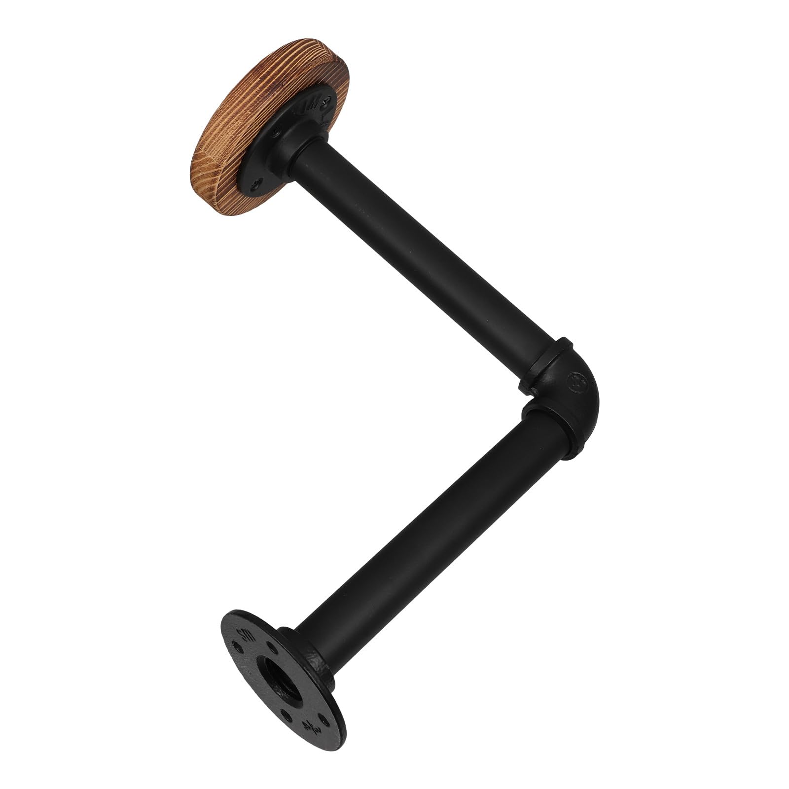 Étagère décorative minimaliste maison en bois noble et fer forgé pour chapeaux et casques