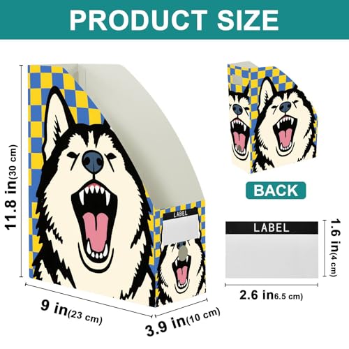 Boîtes de rangement pliables pour magazines de haute qualité imprimé husky graphique - 4