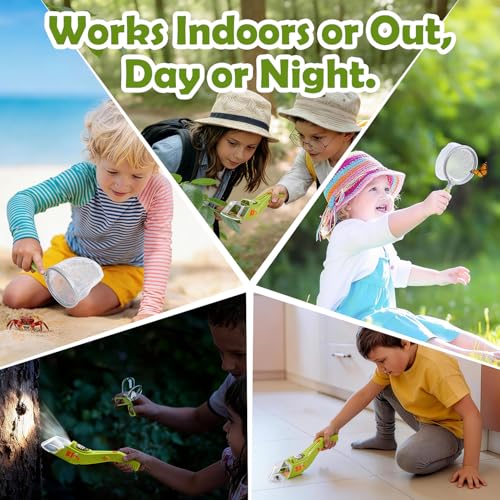 Bug Catcher Kit for Kids with Light and Insect Habitat - Outdoor Exploration Toys for Boys Girls Ages 6+, STEM Educational Toys Set Includes Net, Tweezers, Magnifying Glass Cup, Screwdriver - Image 8
