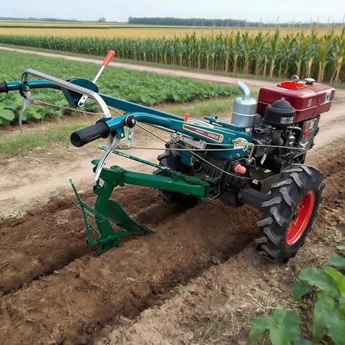 power tiller - trattore a 2 ruote, mini coltivatore agricolo, motocultor multifunzione per giardino, agricoltura e paesaggistica