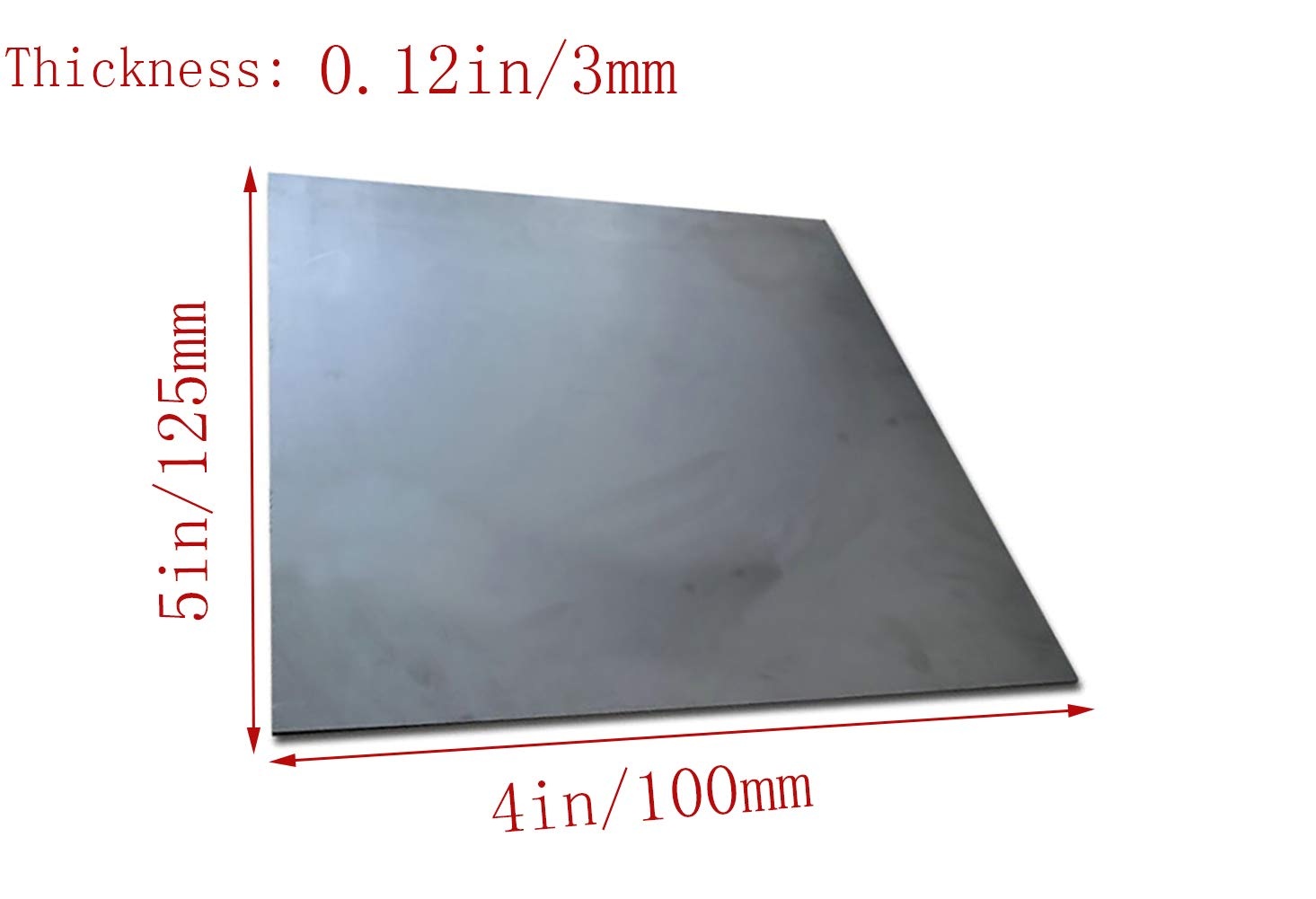 Bloc de graphite vierge, Paquet de 2 plaques d'électrode EDM en graphite 99,9%, blocs, feuilles lingot 5x4x0.12 pouces