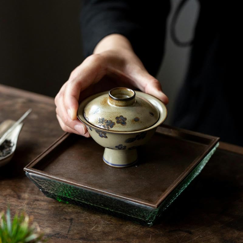 Zestaw do herbaty Chiński zestaw do herbaty, 100 ml 9 * 7,5 cm Retro Gaiwan Filiżanka Ceramiczna Kielich Ręcznie Malowane Ceramiczne Filiżanki do Herbaty Chińskie Do Na Prezent I Domu
