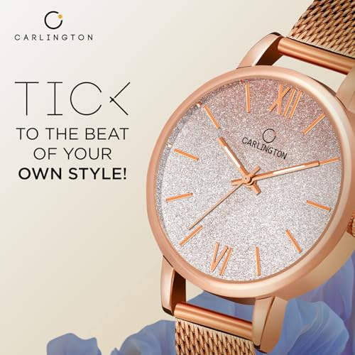Image of Carlington Analog Watches for Women with mesh Strap - CT 2018