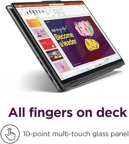 Image of Lenovo Yoga 7 16 Inch WUXGA IPS Touchscreen 2-in-1 Convertible Laptop, Copilot AI PC, Intel Core Ultra 7 155U, 16GB LPDDR5X, 2TB SSD, Backlit Keyboard, Fingerprint Reader, Webcam, Windows 11