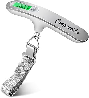 Luggage Scale, Portable Digital Luggage Weighing Scales for Travel, Hanging Suitcase Scales Weights with Tare Function 110lb/50KG Capacity(Silver)
