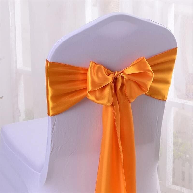 Bows sash Chair Sashes,Wedding Chair Covers, 10/50/Lot Satin Chair Bow Sashes Wedding Indoor Outdoor Chair Ribbon Ties Party Event Hotel Banquet Decor (Color : Red, Size : 10 pcs) (Color : Purple,